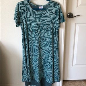 Lularoe Mint and Grey Carley dress